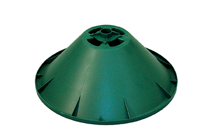 Green plastic tree stand